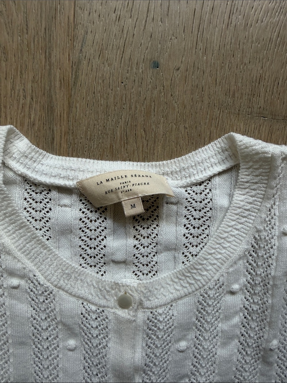 EUC sezane davie cardigan ecru size medium - Picture 3 of 16